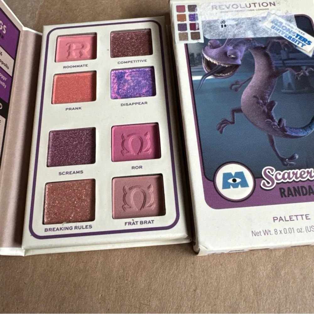 2 Makeup Revolution x Monsters University Card Eyeshadow Palette Randall Rookies